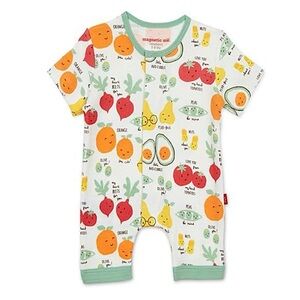 Magnetic Me Fruit and Vegetable Print Short Romper
